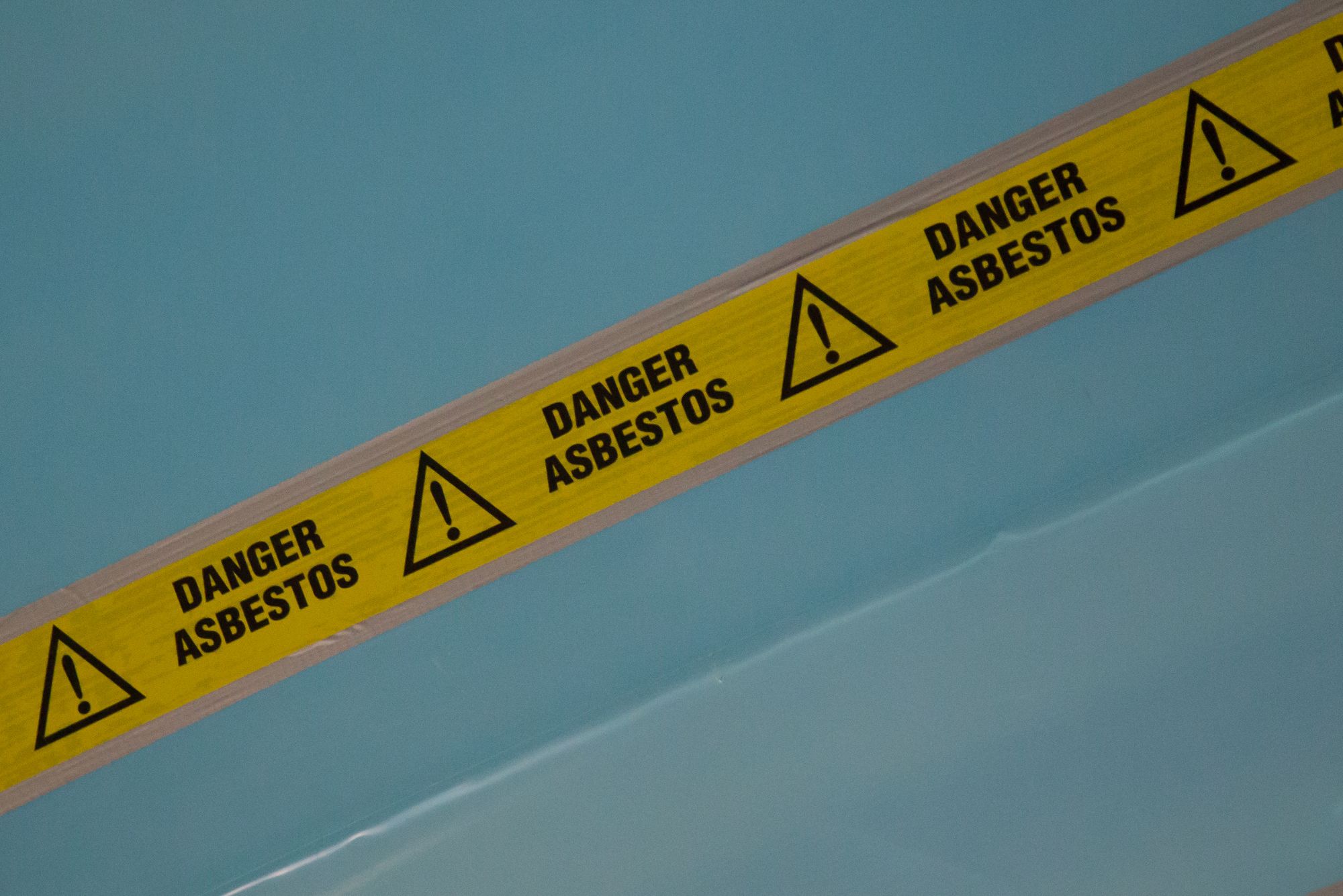 Danger Asbestos barrier tape